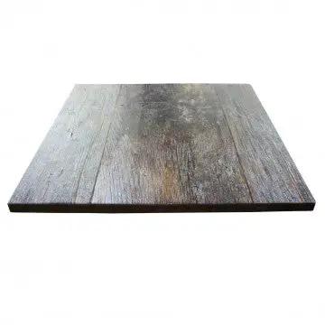 Piano tavolo per base Paxos 70 x 70 in cementite laminata effetto legno