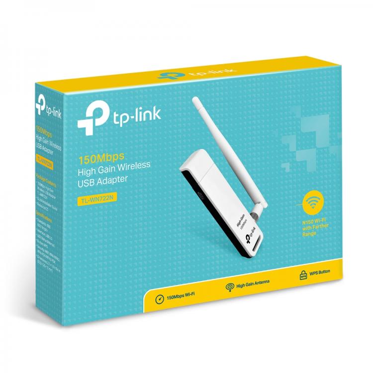 Tp-Link TL-WN722N 150 MBit/s WLAN-Lite-N-High-Gain-USB-Adapter