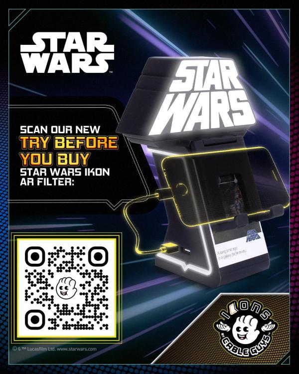 Cable Guys Star Wars Logo Lampe Figur Ladestation Smartphone Controller