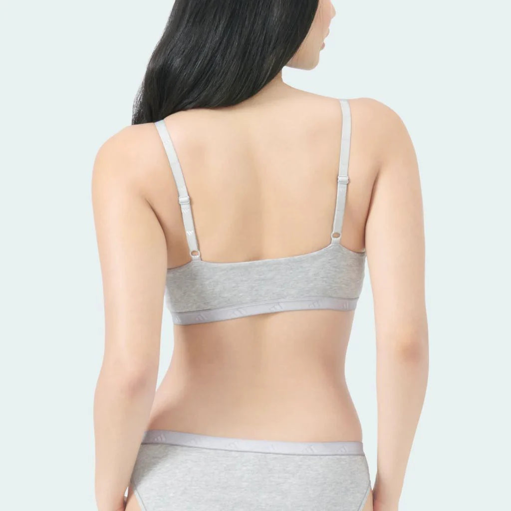 Adidas Women's Underwear Sport Active Essentials Scoop Bralette Grey - JL3474