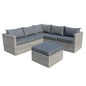 Argentina corner lounge with UV protection grey wicker cushions