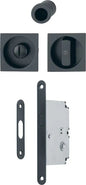 Sliding Door Kit with Matte Black Finish Aluminum Lock