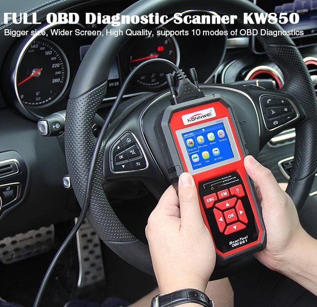 OBD2 II Scanner Konnwei KW850 Kfz-Diagnosegerät Fehlerausleser