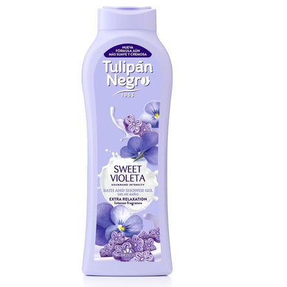 Tulipan Negro Duschgel Bad Cremdusche (Sweet Violeta) Schaumbad 650Ml