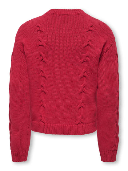 Only maglioncino da ragazza KOGPEPPE Cardigan 15379370 rosso