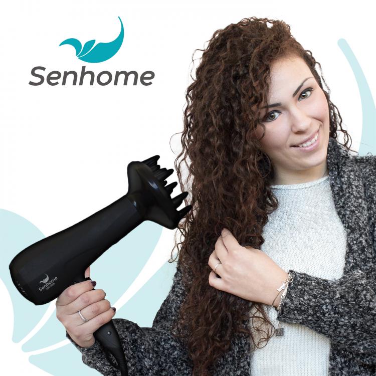Senhome - Haartrockner 2400W Doppel-Diffusor Professioneller Föhn