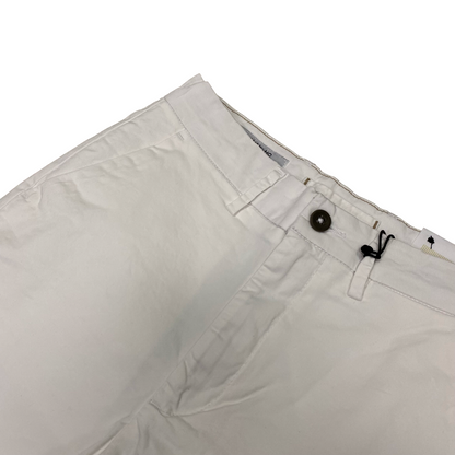 Hamaki-Ho Bermuda Uomo Cotone Elasticizzato Bianco - PB1757H