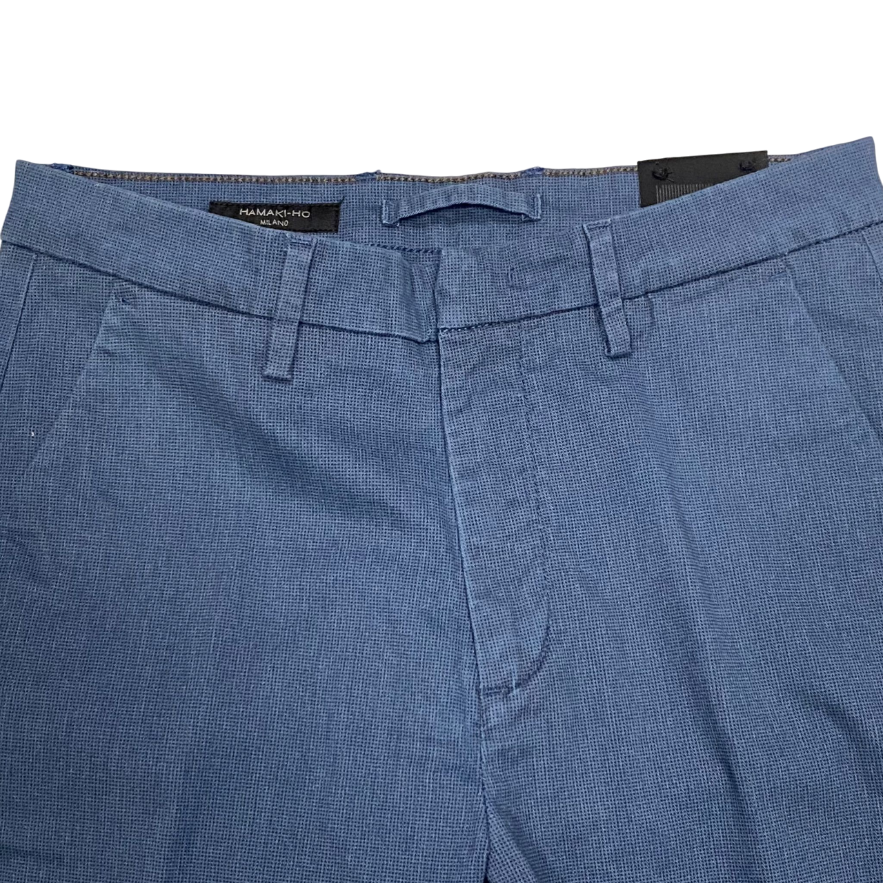 Hamaki-ho pantalone chinos da uomo slim fit con microfantasia quadri PSI1735H blu