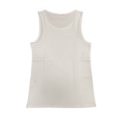 Hangar93 canotta da donna con logo strass Z633D BCO02 bianco