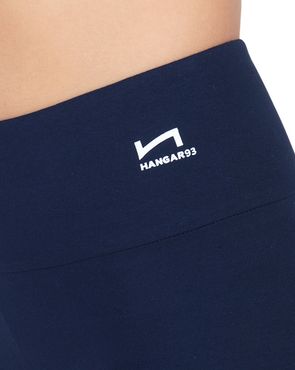 Hangar93 pantalone Fuseaux da donna in jersey Brushed Z840D BLU01 blu