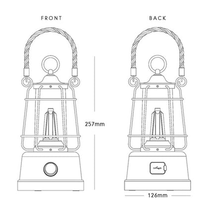 LED-Retro-Laterne, dimmbar, CCT, wiederaufladbar, Hanf/Bambus, Campinglicht