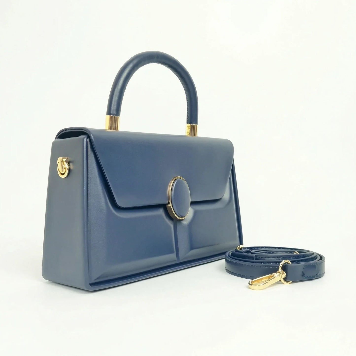 Herisson Firenze Borsa Strutturata Classica in Ecopelle con Hardware Oro