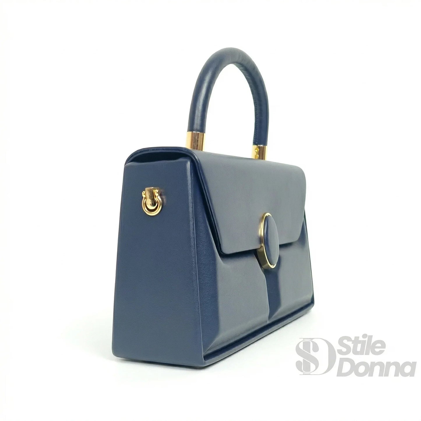 Herisson Firenze Borsa Strutturata Classica in Ecopelle con Hardware Oro