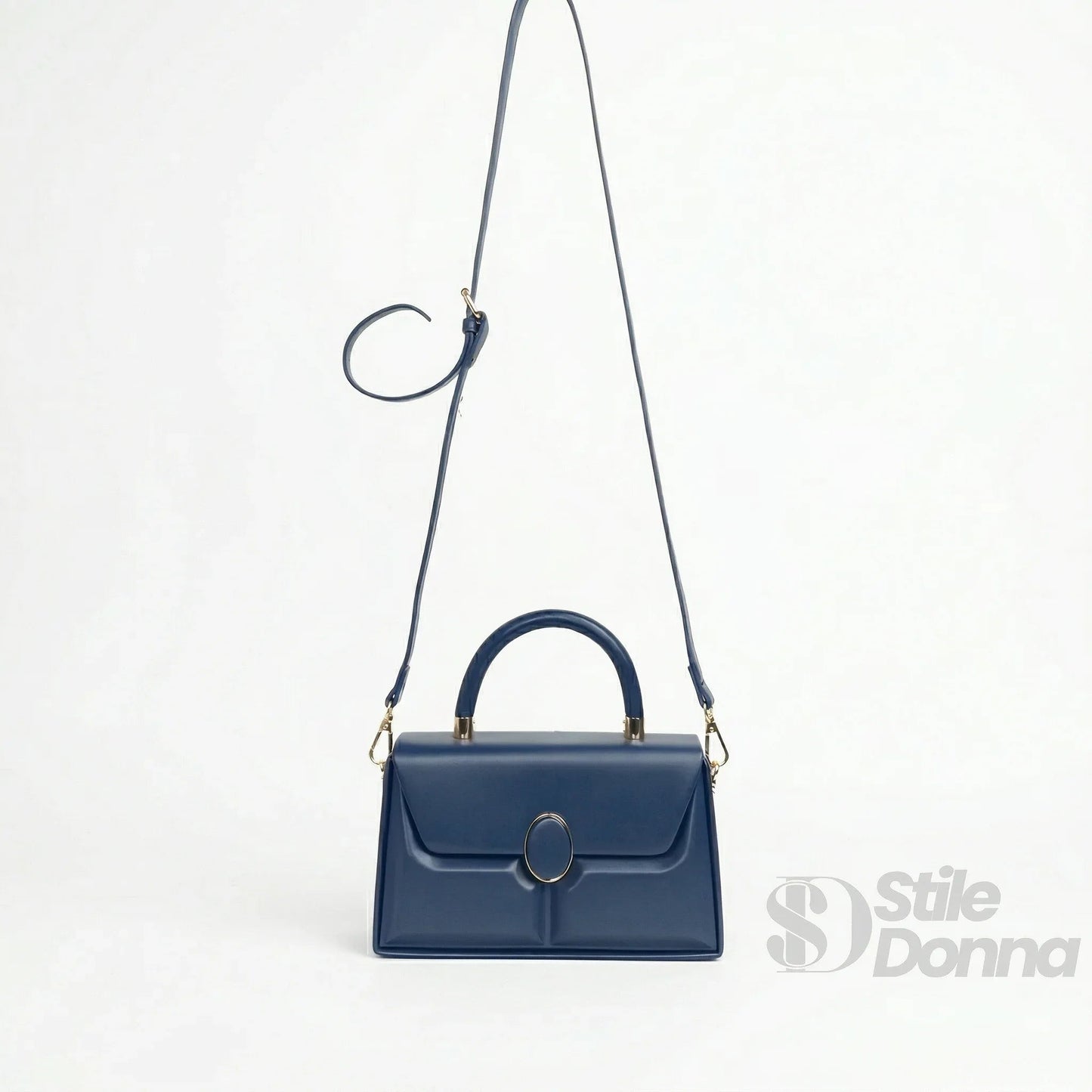 Herisson Firenze Borsa Strutturata Classica in Ecopelle con Hardware Oro
