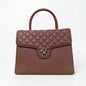 Herisson Firenze Faux Leather Bag with Clover Clasp and Gold-Tone Hardware