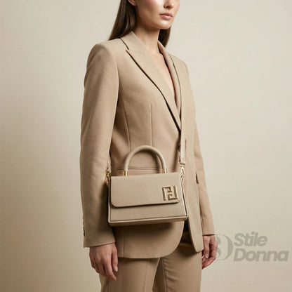 Herisson Firenze Mini Satchel con Top Handle in Ecopelle e Hardware Oro