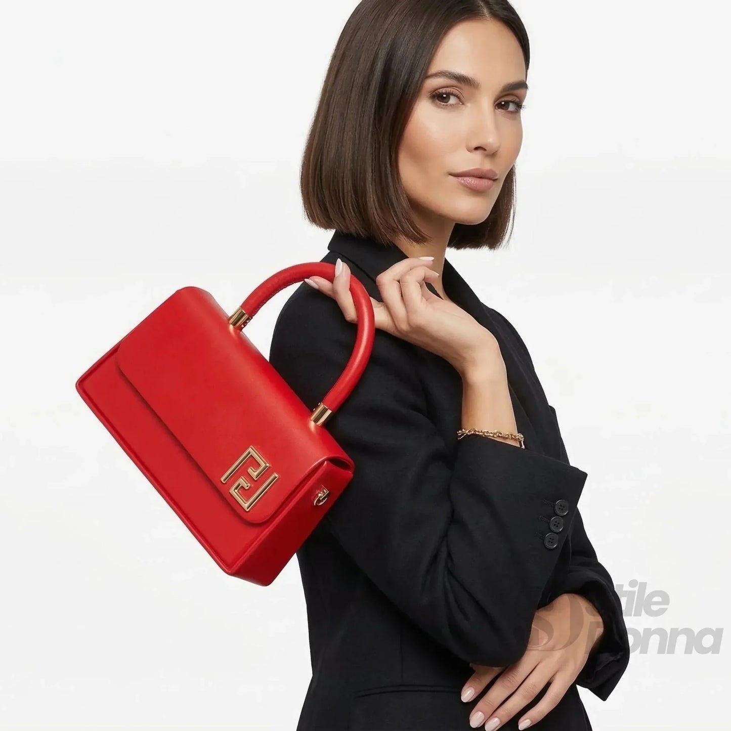 Herisson Firenze Mini Satchel con Top Handle in Ecopelle e Hardware Oro
