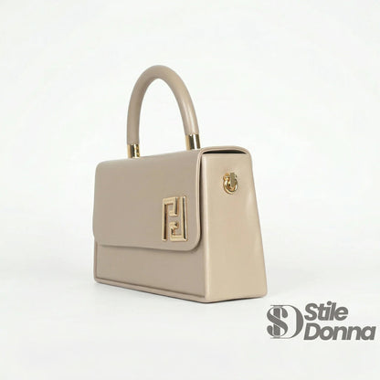 Herisson Firenze Mini Satchel con Top Handle in Ecopelle e Hardware Oro