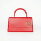 Herisson Florence Mini Satchel with Top Handle in Faux Leather and Gold Hardware