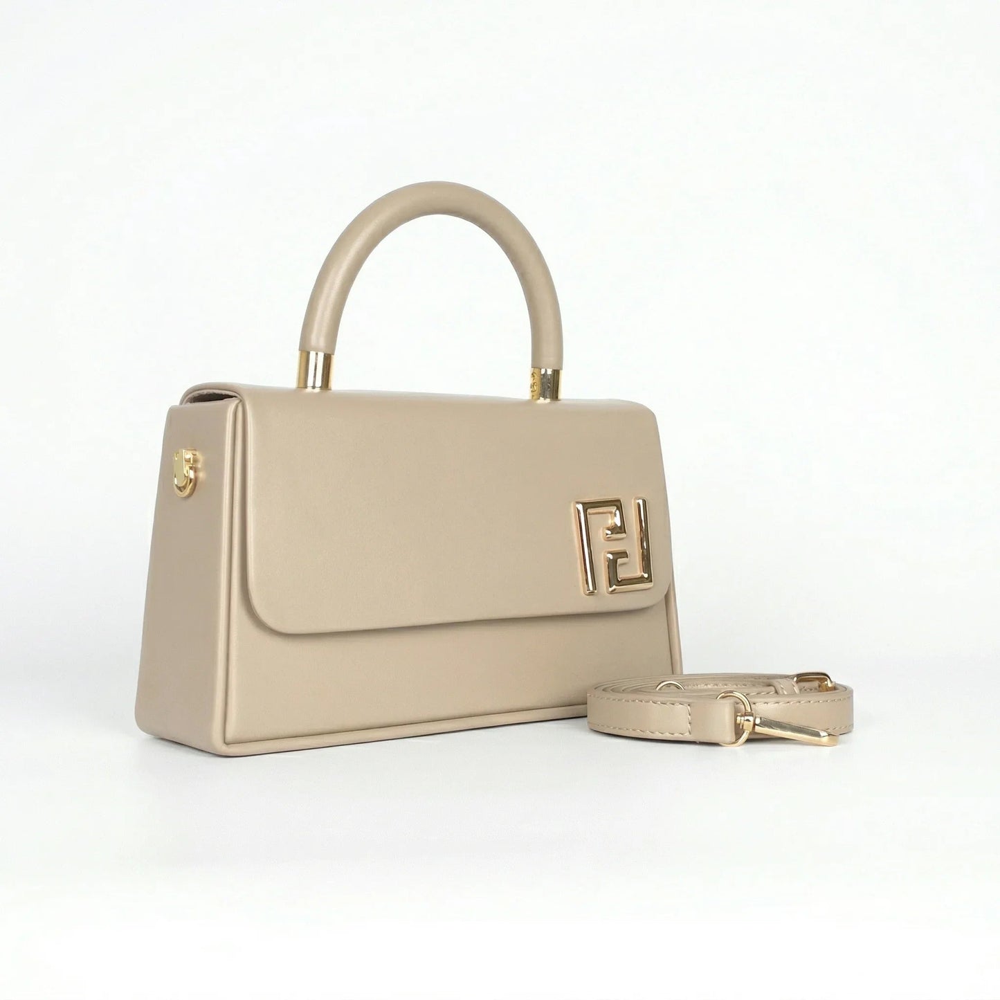 Herisson Firenze Mini Satchel con Top Handle in Ecopelle e Hardware Oro