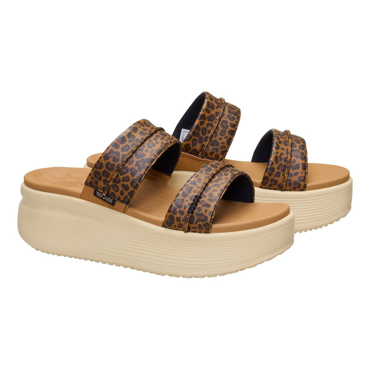 Hey Dude Austin Slide Classic Donna Tan Leopard - 45256-2LB