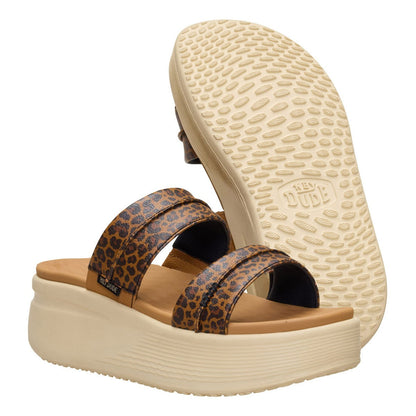 Hey Dude Austin Slide Classic Donna Tan Leopard - 45256-2LB