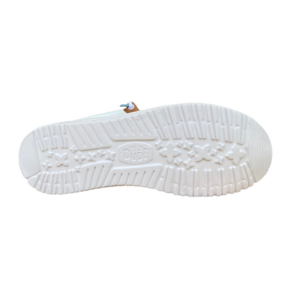 Hey Dude scarpa con tomaia in tessuto da uomo Wally summer linen 43086-1SO bianco