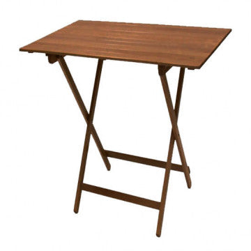 Tavolo da picnic rettangolare in legno di faggio color noce 60 x 80 cm