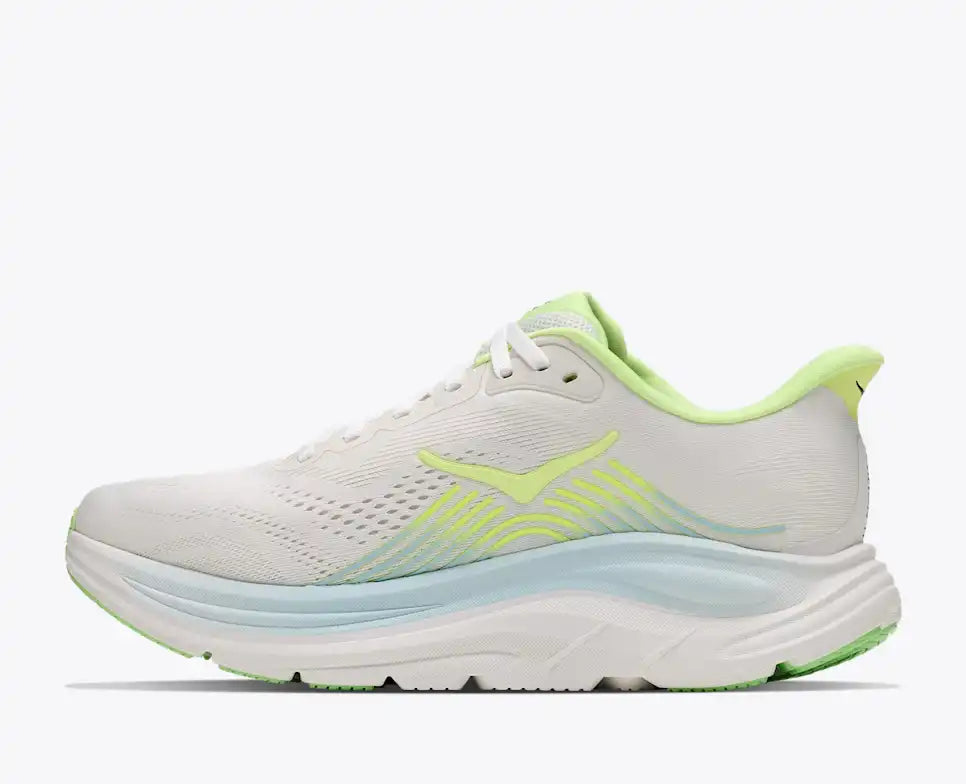 Hoka Clifton 11 Scarpa Running Donna Bianco Giallo Neon - 1176573-FYZ