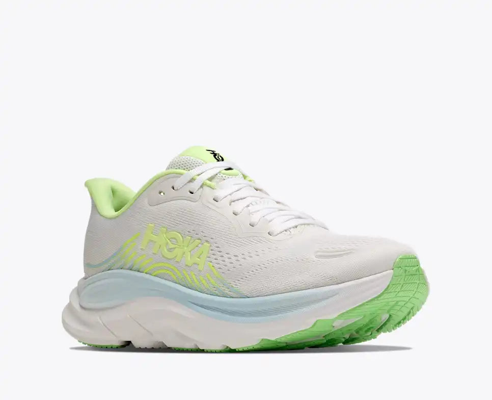 Hoka Clifton 11 Scarpa Running Donna Bianco Giallo Neon - 1176573-FYZ