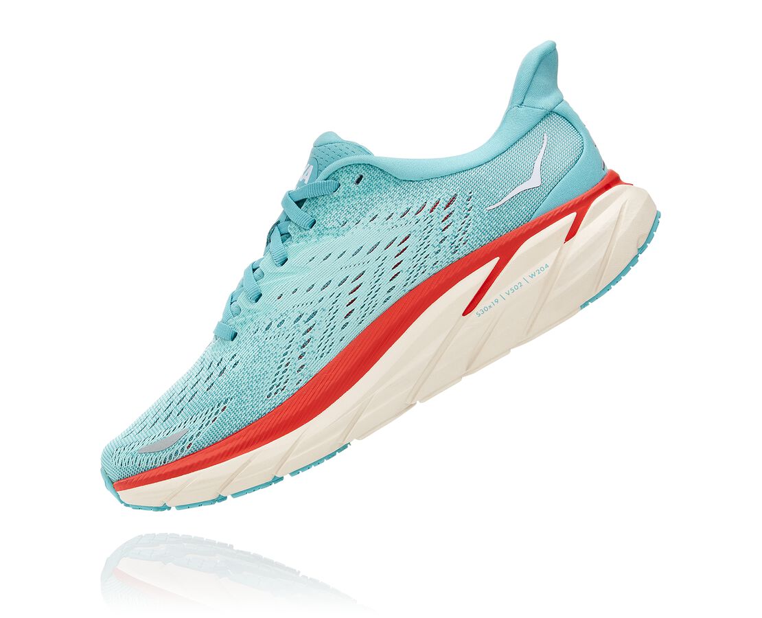 Hoka One One Clifton 8 Scarpe Running Leggere Morbide Donna Azzurro 1119394