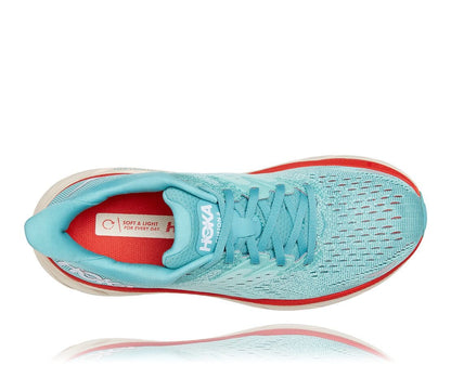 Hoka One One Clifton 8 Scarpe Running Leggere Morbide Donna Azzurro 1119394