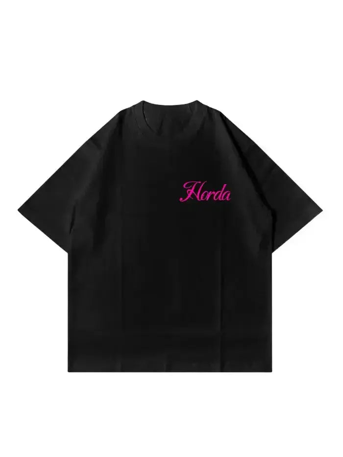 Homeless T-Shirt Nera 100% Cotone Made in Italy
