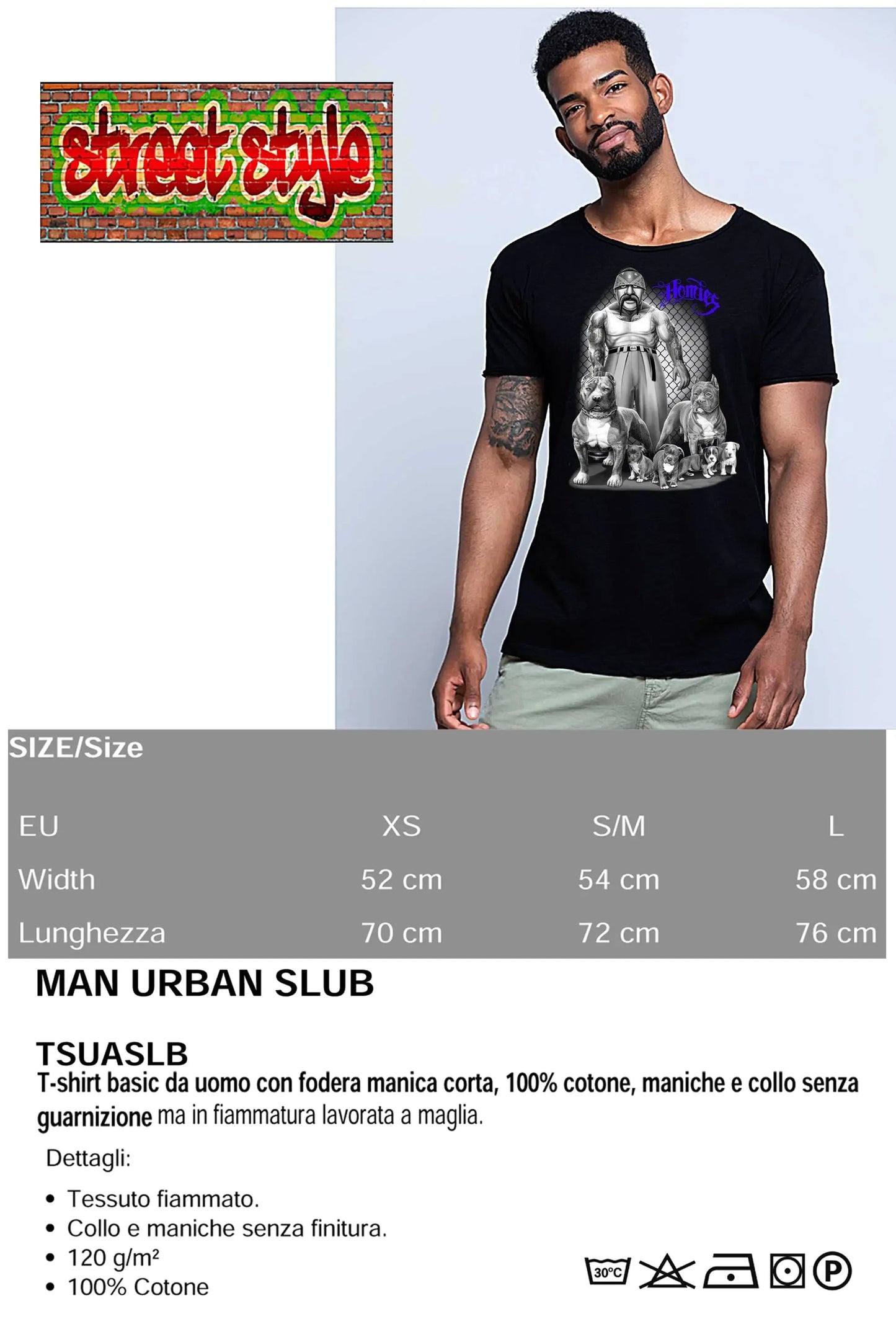 Homies Gonzales Tattoo Skull - T-shirt Uomo Cotone