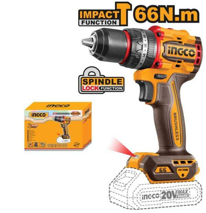 20V Akku-Schlagbohrmaschine Compact Brushless - Ohne Akku und Ladegerät