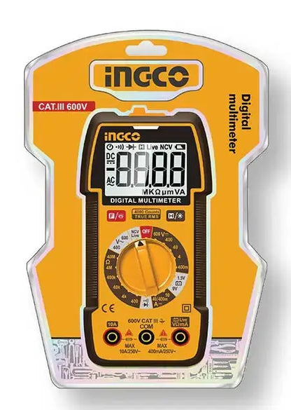 Multimetro Digitale Tascabile 600V Ingco con Misurazioni Prezise, Test diodi NCV
