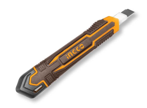INGCO Cutter with 9x80mm SK4 Blade – Auto-Lock, Quick Slide
