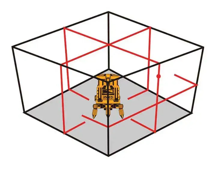 Selbstnivellierender Rotationslaser, Genauigkeit ±1,0 mm auf 5 m