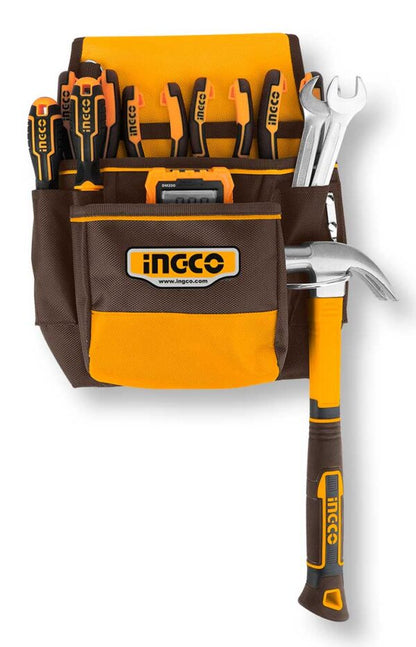 Fodero portautensili con 10 tasche e portamartello - Ingco