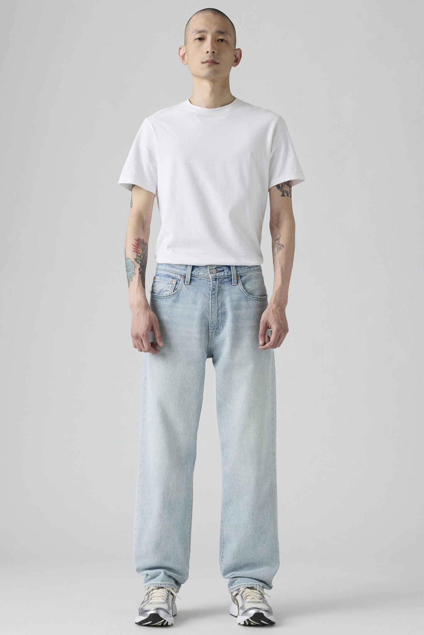 Levi's uomo Jeans 568™ Loose Straight 90370062 Baby Blue Essentials-Blu