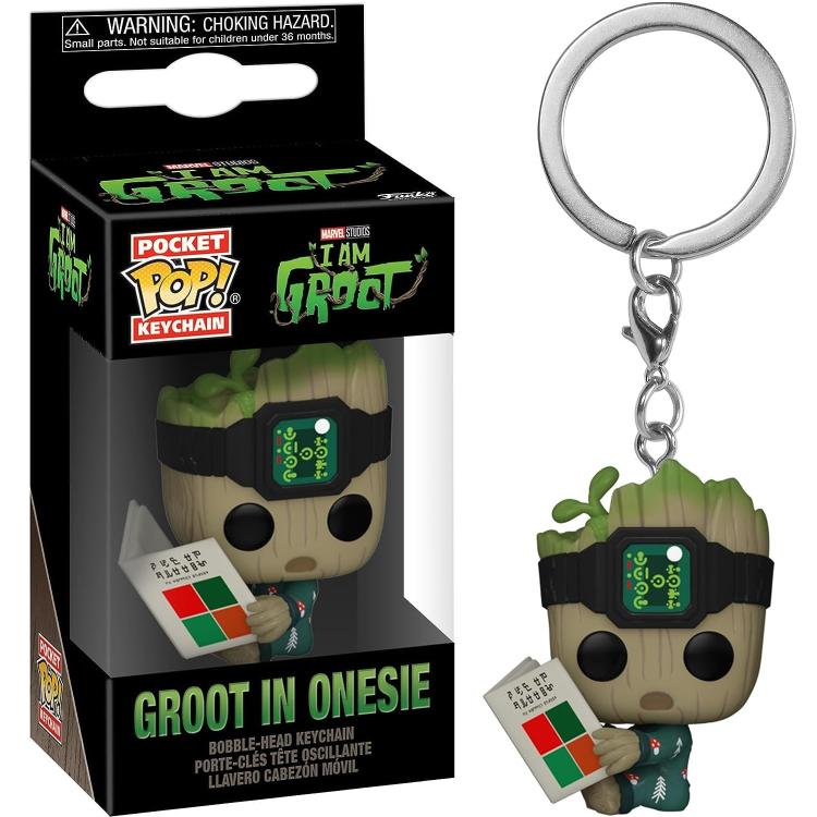 Funko Pop Pocket Keychain - Marvel: I Am Groot (Groot Im Strampler) Schlüsselanhänger 4cm