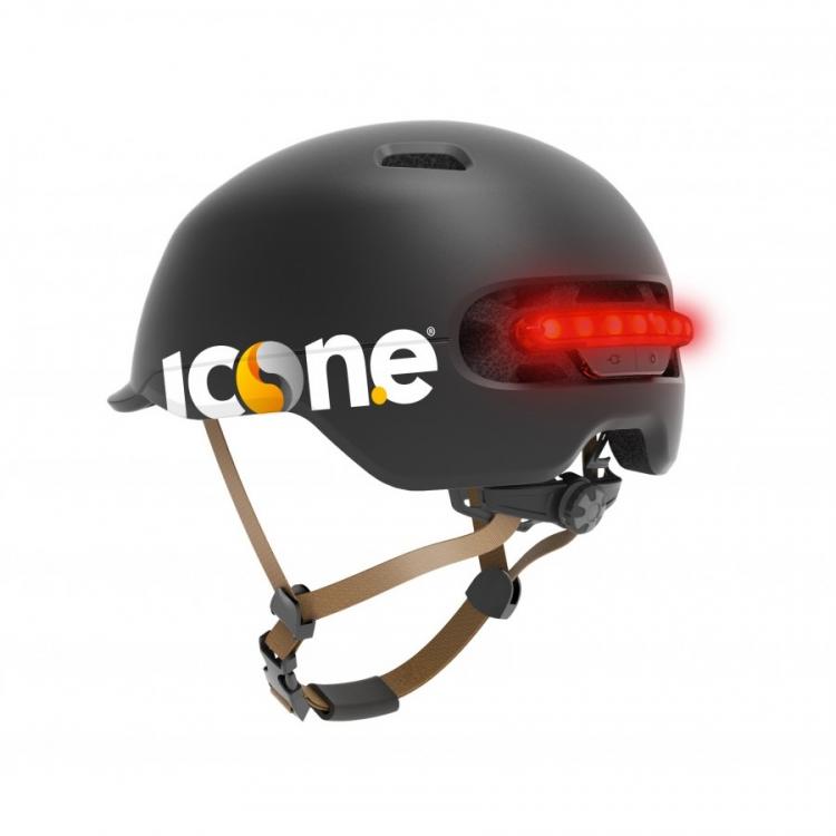 The One Helm Schwarz Erwachsene Unisex Fahrradschutz mit LED-Rücklicht