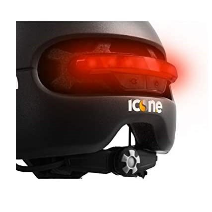 The One Helm Schwarz Erwachsene Unisex Fahrradschutz mit LED-Rücklicht