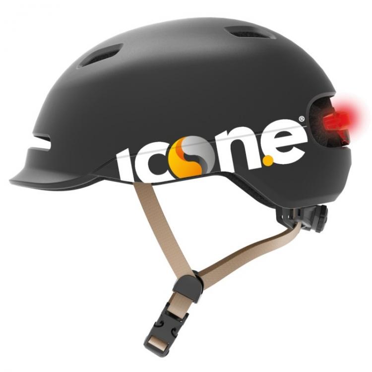 The One Helm Schwarz Erwachsene Unisex Fahrradschutz mit LED-Rücklicht