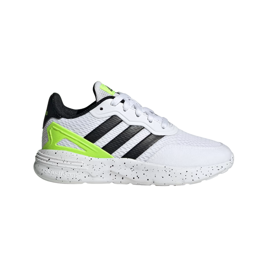 Adidas scarpa da corsa da ragazza IG2886 bianco-nero-verde