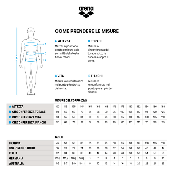 Arena Costume Piscina Uomo Kikko 010796-701 Blu | Short Nuoto MaxFit Eco