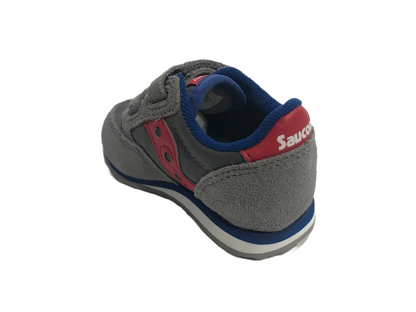 Saucony Originals Jazz Baby HL SL259641 Sneakers Strappo Bambino Grigio Rosso