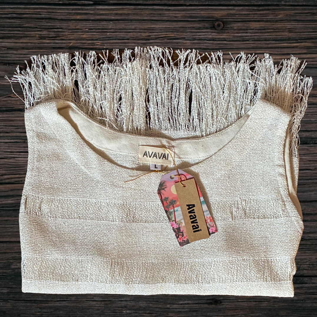 Top in cotone grezzo 🌱 Avorio