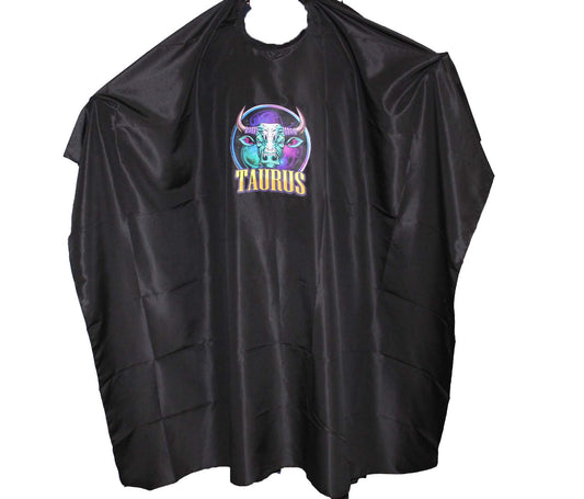 Taurus Mantella Taglio Nera Con Chiusura Bottoni Con Logo