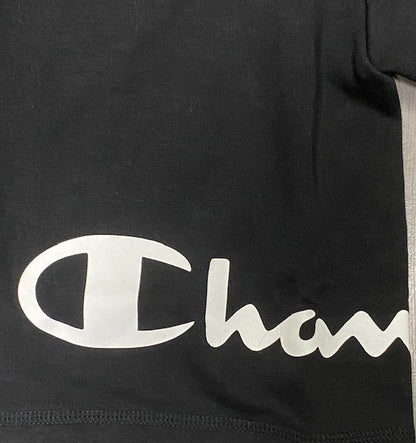 Champion Felpa con Cappuccio con stampa laterale 404195 nero